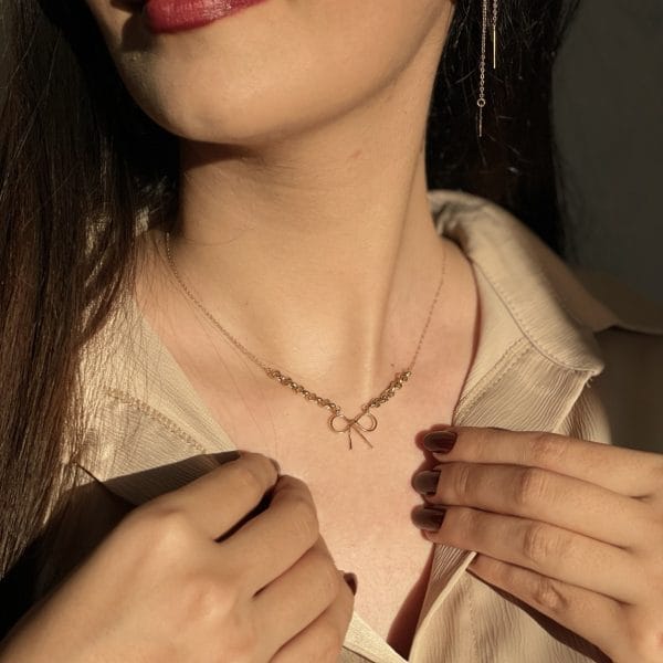 گردنبند تلفیقی پاپیون