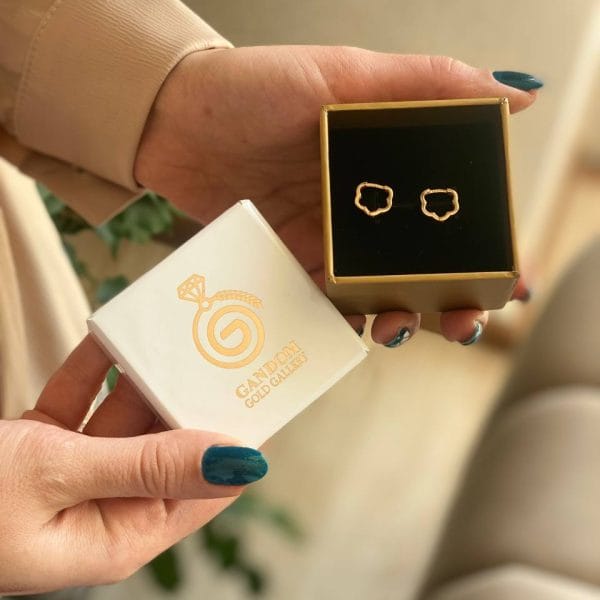 گوشواره حلقه طرح گل